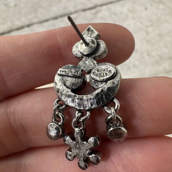 Vintage Kirk’s Folly Whimsical Regency Inspired Chandelier Earrings - Picture 3 of 5